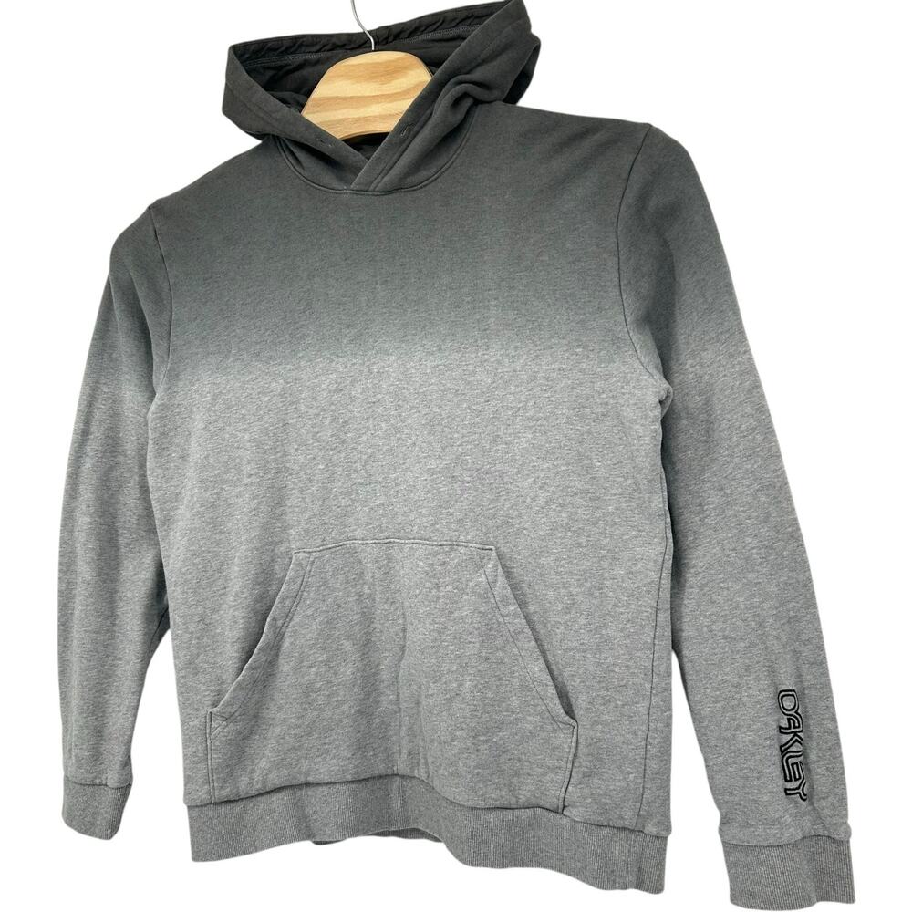 Men's Grey Ombre Oakley‎ Hoodie Sweatshirt Size Medium